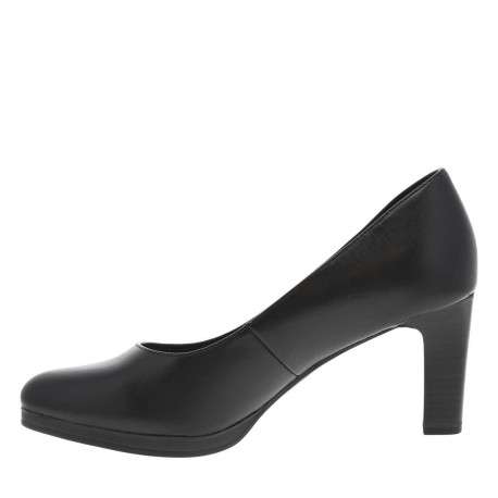 Éscarpins en cuir noir avec un talon à décroché haut effet bois - Image 8
