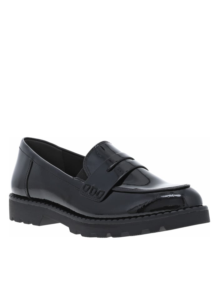 Mocassins noirs brillants...