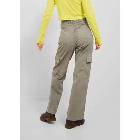 Pantalon Cargo kaki uni avec une coupe regular fit et des poches latérales - Image 6