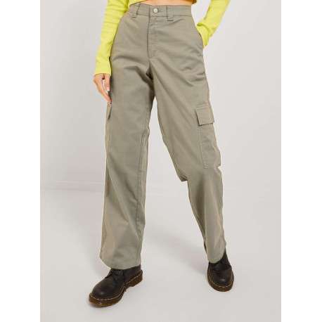 Pantalon Cargo kaki uni avec une coupe regular fit et des poches latérales - Image 8