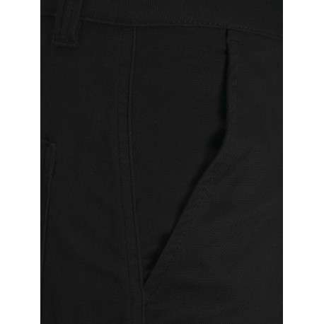 Pantalon Cargo noir uni avec une coupe regular fit et des poches arrières - Image 4