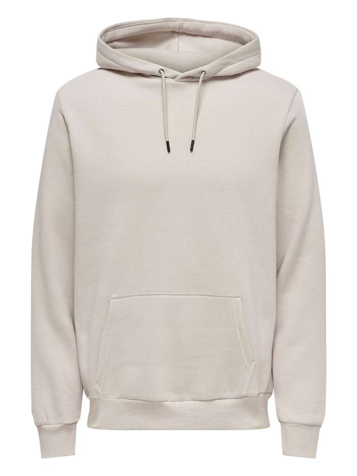 Sweat écru uni coupe droite...