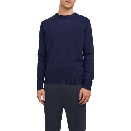 Pull bleu chiné Lambswool Knit Crew Neck Ln en laine mélangée et col rond - Image 2
