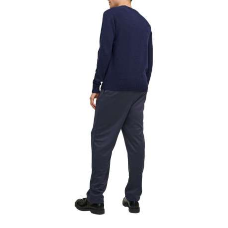 Pull bleu chiné Lambswool Knit Crew Neck Ln en laine mélangée et col rond - Image 3