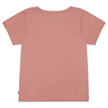 T-shirt pêche uni avec nom de la marque brodé en blanc sur la poitrine - Image 2