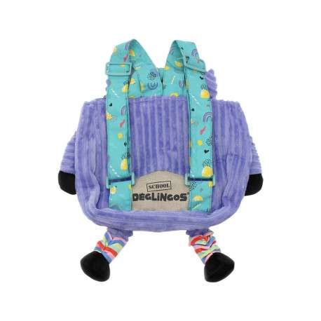 Sac à dos Kiprokos violet en velours côtelé avec bretelles réglables - Image 2