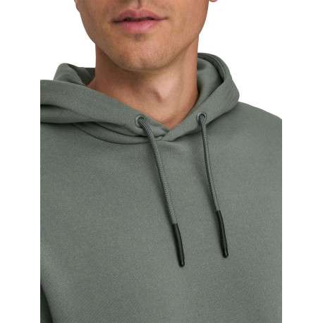 Sweatshirt tilleul uni avec une coupe droite et un col à capuche - Image 4