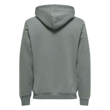 Sweatshirt tilleul uni avec une coupe droite et un col à capuche - Image 2