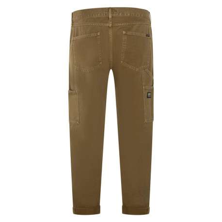 Pantalon en coton camel avec une coupe regular fit et 5 poches - Image 2