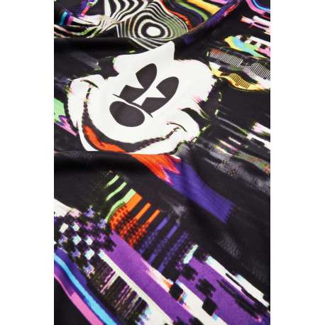 Foulard noir en soie avec tête de mickey imprimé dessus - Image 5