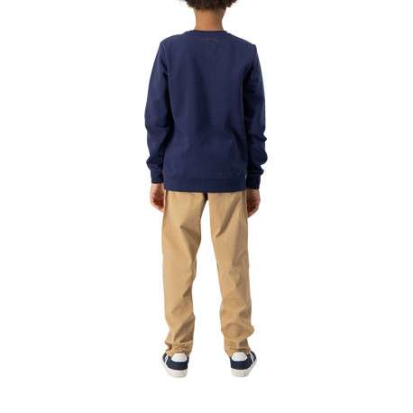 Pantalon en coton camel uni avec une coupe regular fit et poches latérales - Image 2