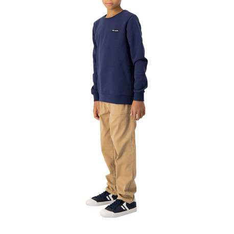Pantalon en coton camel uni avec une coupe regular fit et poches latérales - Image 3