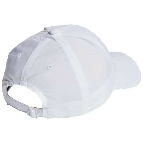 Casquette blanche unie avec logo et nom de la marque brodé en noir - Image 2