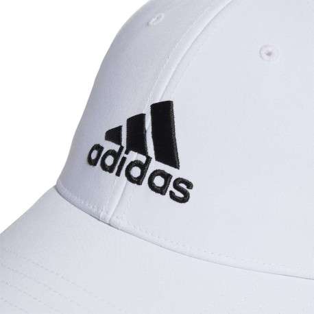 Casquette blanche unie avec logo et nom de la marque brodé en noir - Image 4