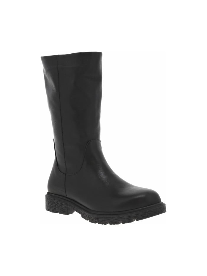 Bottes en cuir noires à...