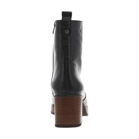 Boots en cuir noires à semelle à talon décroché haut avec une languette - Image 12