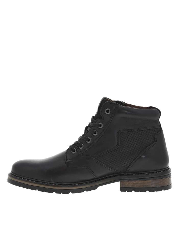 Bottines noires en cuir à...