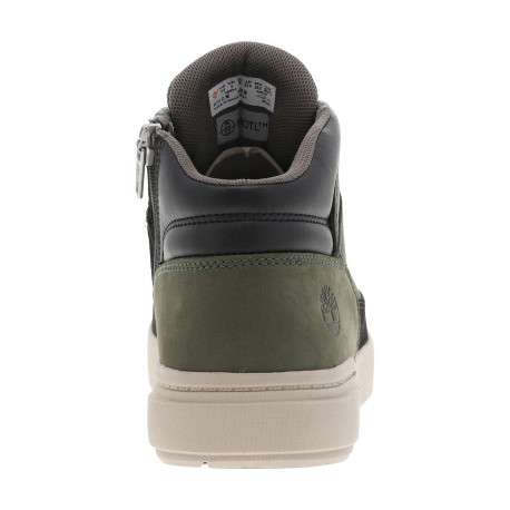 Bottines en cuir nubuck kaki avec contrefort renforcé et lacets ronds bicolores - Image 6