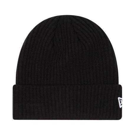 Bonnet noir uni avec logo de la marque brodé en blanc