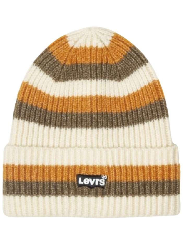 Bonnet multicolore rayé...