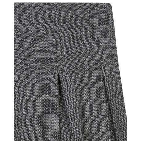 Jupe courte noire et grise chinée à lurex avec une coupe évasée - Image 3
