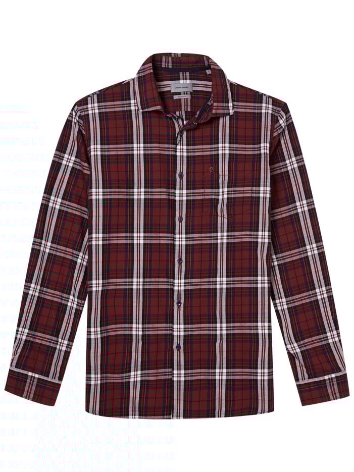 Chemise en coton rouge à...