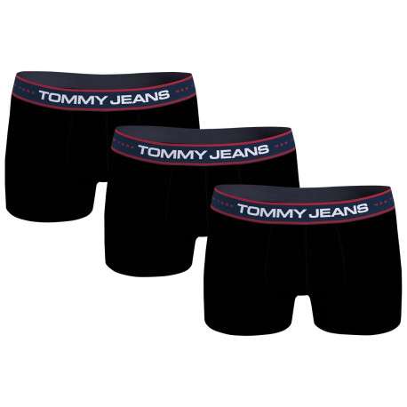 Lot de 3 Boxers noirs unis avec une coupe fermée et bande élastiquée logotypée