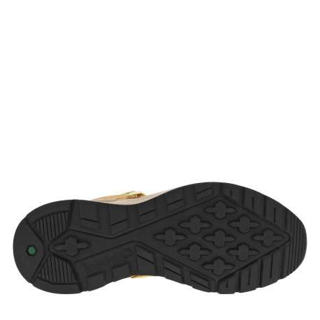Bottines en cuir nubuck miel avec patch en Mesh cousus sur la tige - Image 5