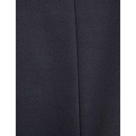 Veste blazer marine unie avec une coupe droite et des manches longues - Image 11