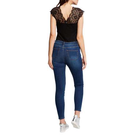 Débardeur noir uni avec une coupe droite à col v et sans manches - Image 7