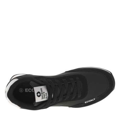 Baskets running noires à talon compensé bas bicolore blanc et gris - Image 4