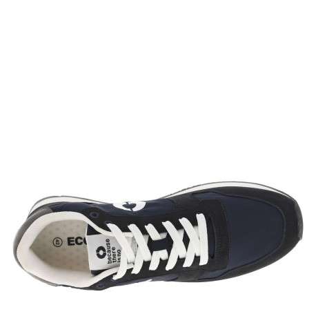 Baskets running bleu marine à semelle blanche et à semelle extérieure grise - Image 5