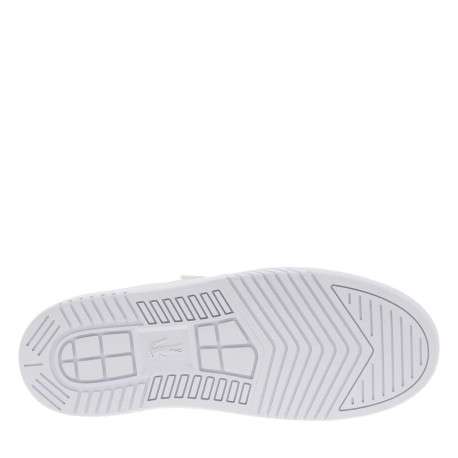 Baskets tennis blanches grainées avec logo de la marque embossé en noir - Image 5