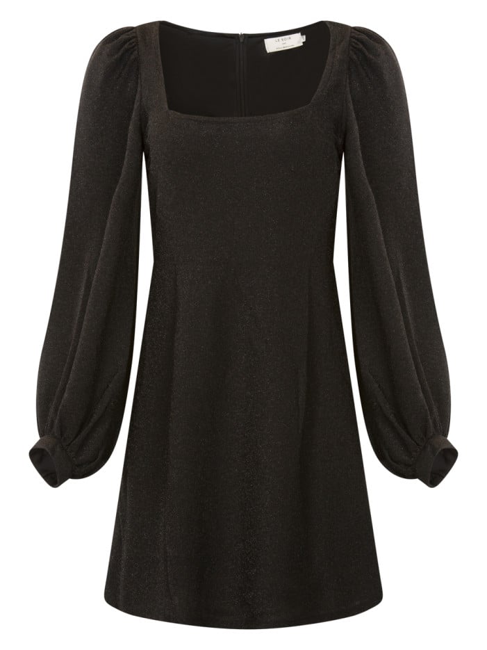 Robe courte noire à lurex...