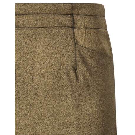 Jupe courte or à lurex avec une coupe droite et une taille élastiquée - Image 3