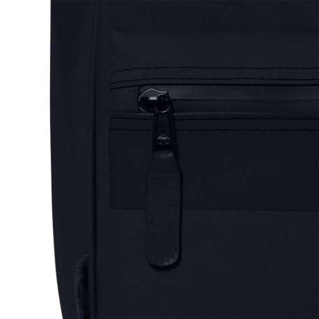 Sac à dos Wellington noir avec logo cousu sur le rabat et sur la poche avant - Image 8