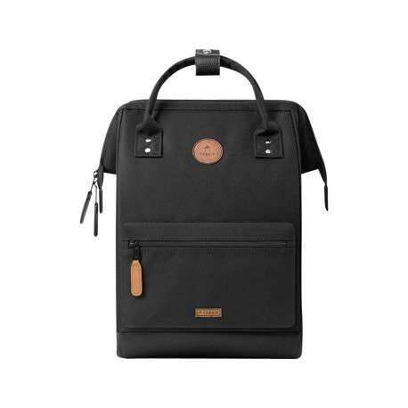Sac à dos noir uni avec fermeture zippée et poches interchangeables - Image 2
