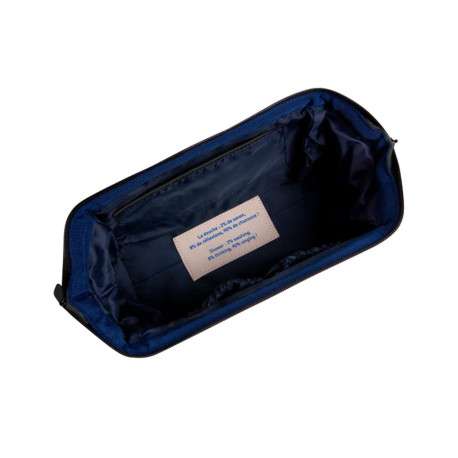 Trousse noire avec imprimé de fleurs abstrait et fermeture zippée - Image 3