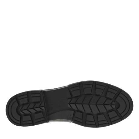 Bottines noires vernies avec bijou noir logotypé collé sur la tige - Image 5