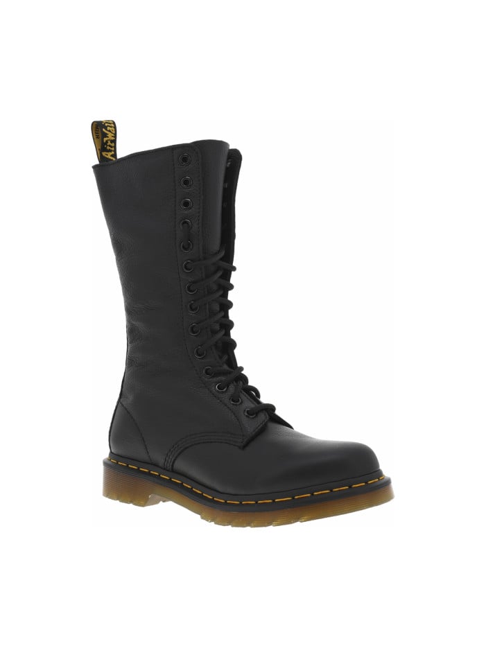 Bottes en cuir noires à...