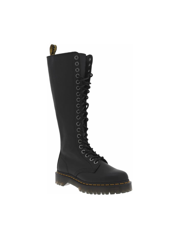 Bottes en cuir noires à...