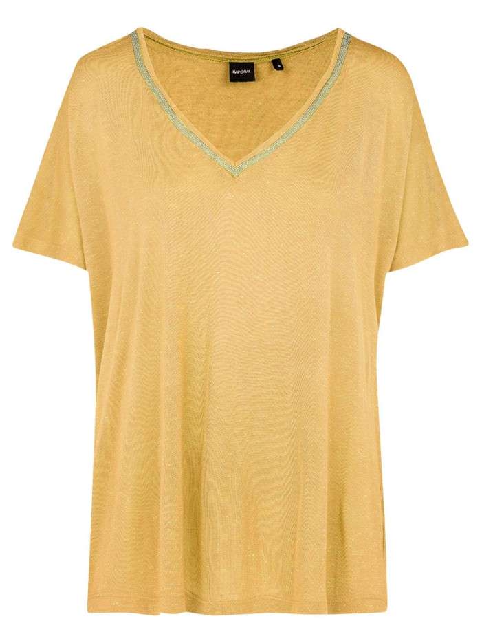 T-shirt jaune en maille...