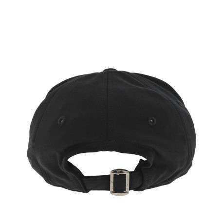 Casquette noire unie avec un logo de la marque à l'avant - Image 2