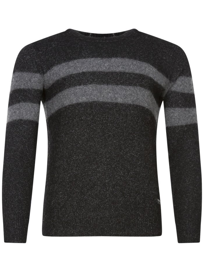 Pull en laine mélangée noir...