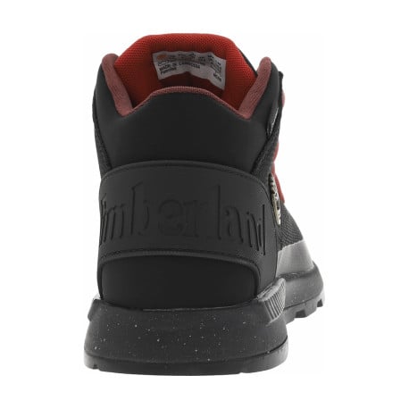 Bottines noires à semelle sneaker, à lacets tressés et doublure bordeaux - Image 6