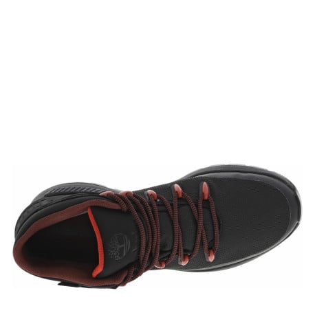 Bottines noires à semelle sneaker, à lacets tressés et doublure bordeaux - Image 4