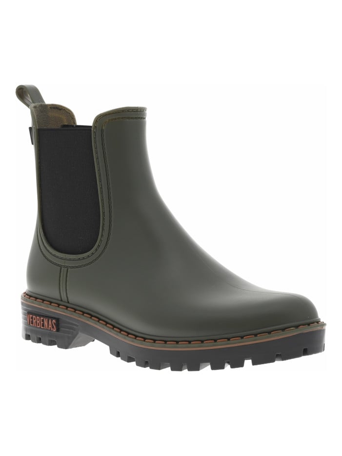 Boots noires et kaki à...