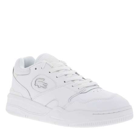 Sneakers en cuir blanc à semelle tennis à talon renforcé, col rembourré - Image 3