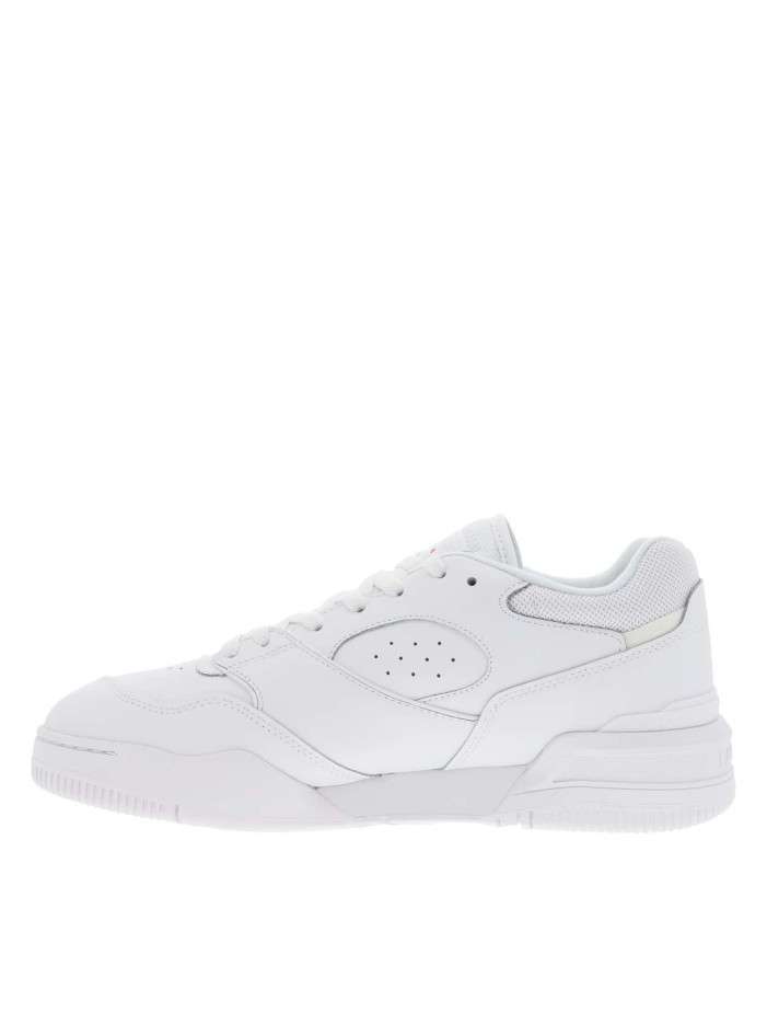 Sneakers en cuir blanc à...