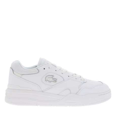 Sneakers en cuir blanc à semelle tennis à talon renforcé, col rembourré - Image 2